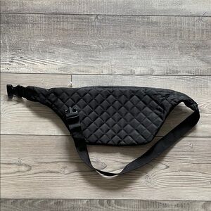Quilted Black Waist Bag